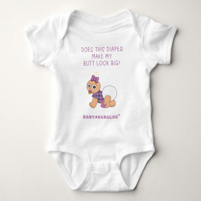 Macht dieses Windeln meinen Hintern groß aussehen Baby Strampler (Vorderseite)
