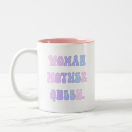 Macht Euren Stil mit Frau, Mutter, Königin. Zweifarbige Tasse