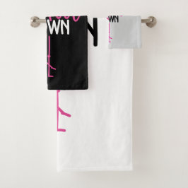 Macht mich nicht zum Verleumden - Flamingo Badhandtuch Set