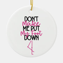 Macht mich nicht zum Verleumden - Flamingo Keramik Ornament