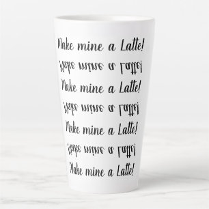 Macht mich zu einem Latten! Stilvolle Schwarz-weiß Milchtasse