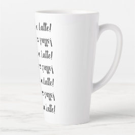 Macht mich zu einem Latten! Stilvolle Schwarz-weiß Milchtasse