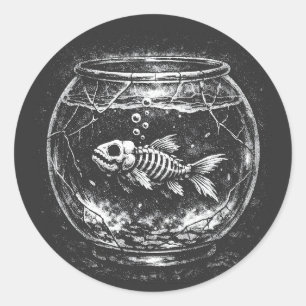"Macht sich großartig" - Goldfisch von BurnsInHell Runder Aufkleber