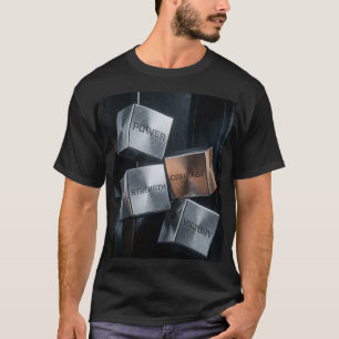 MACHT STÄRKE MUT SIEG - Metallwürfel Motiv T-Shirt
