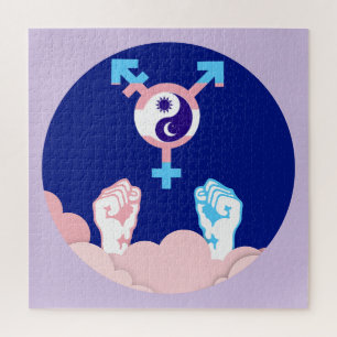 Macht und Balance Sonne und Mond Transgender-Symbo