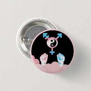 Macht und Balance Sonne und Mond Transgender-Symbo Button