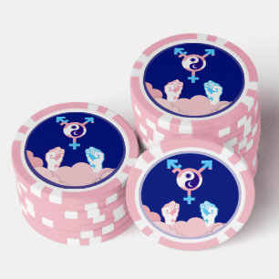 Macht und Balance Sonne und Mond Transgender-Symbo Pokerchips