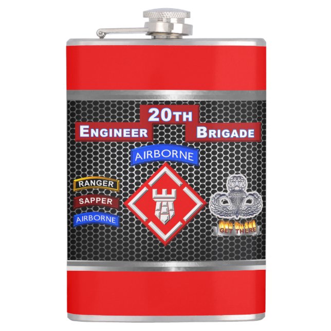 Mächtige 20. Pionierbrigade-Luftlandeeinheit Flachmann (Vorderseite)