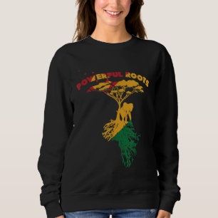 Mächtige Wurzeln nach dem schwarzen Stolz der Afri Sweatshirt