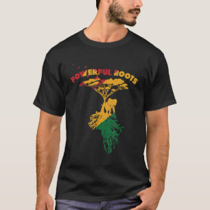 Mächtige Wurzeln nach dem schwarzen Stolz der Afri T-Shirt