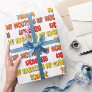Mächtige Zunge Schwacher Mund Bild Geschenkpapier