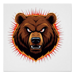 Mächtiger Bär – Rauhe Naturstärke Poster