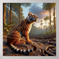 Mächtiger Bengalischer Tiger im Wilden Dschungel