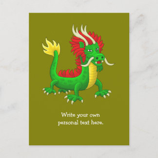 Mächtiger chinesischer Drache Postkarte