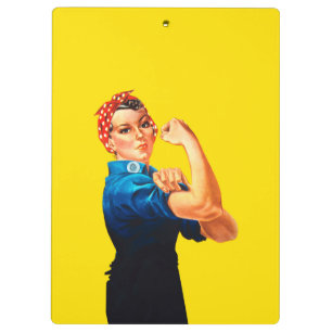 Mächtiger Rosie die Nieteneinschläger-Retro Art Klemmbrett