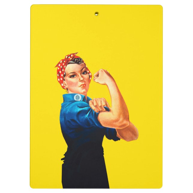 Mächtiger Rosie die Nieteneinschläger-Retro Art Klemmbrett (Rückseite)