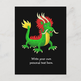 Mächtiger souveräner chinesischer Drache Postkarte