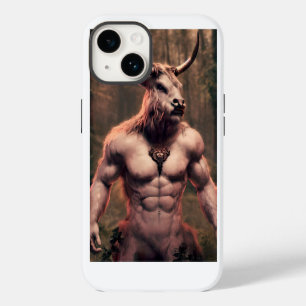 mächtiger Stier im Wald iPhone 14 Hülle