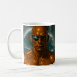 Mächtiger Wellenandroid Kaffeetasse