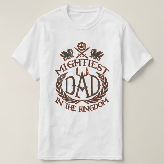 Mächtigster Vater im Königreich T-Shirt (Design vorne)