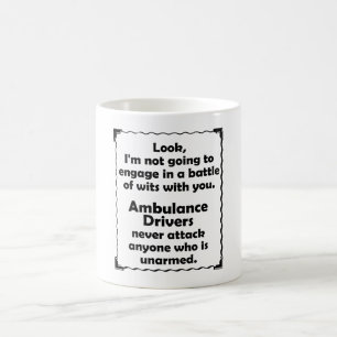 Machtkampf Krankenwagen-Fahrer Kaffeetasse