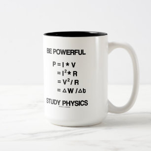 Machtvolle (Power-Gleichungen) Studienphysik Zweifarbige Tasse
