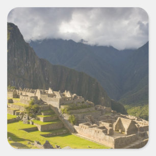 Machu Picchu, antike Ruinen, UNESCO-Welterbe 4 Quadratischer Aufkleber