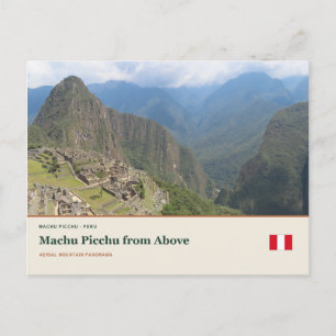 Machu Picchu aus der Vogelperspektive Postkarte