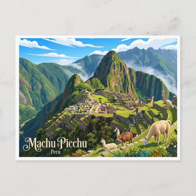 Machu Picchu Cusco Peru Postkarte (Vorderseite)