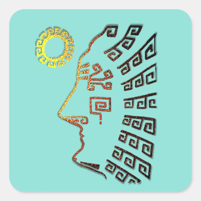 Machu Picchu Cusco Peru Quadratischer Aufkleber (Vorderseite)