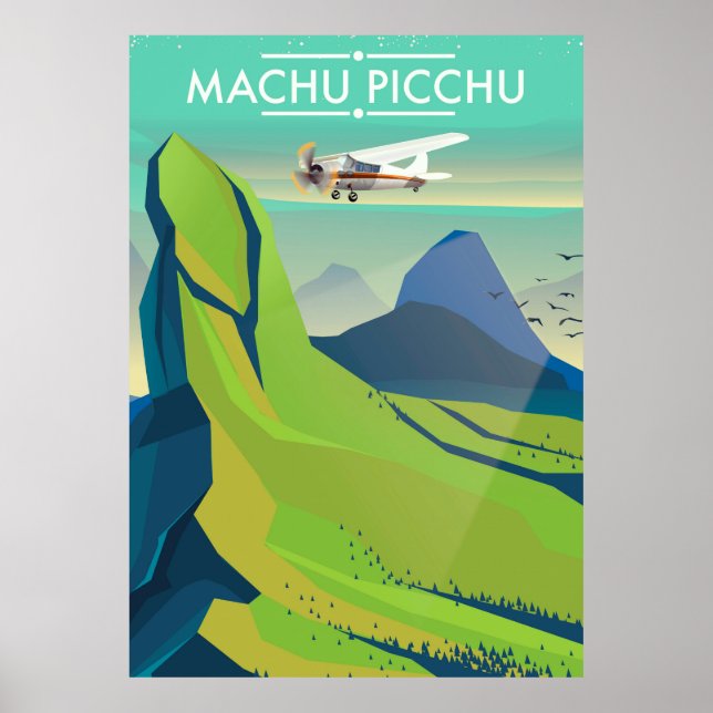 Machu Picchu Flight Travel Poster (Vorne)