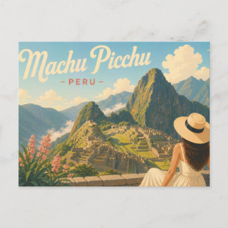 Machu Picchu - La Dame au Chapeau Carte Postale de