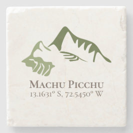 Machu Picchu Latitude & Longitude Steinuntersetzer