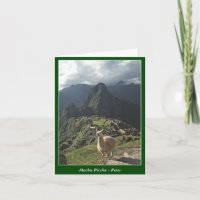 Machu Picchu Pérou - carte vierge