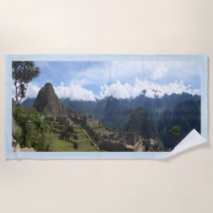 Machu Picchu Peru, blaues Grenzebadetuch Strandtuch