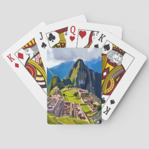 Machu Picchu Peru Gemälde Spielkarten
