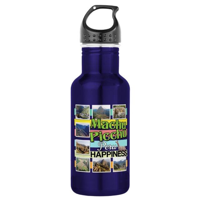 Machu Picchu Peru Glück Edelstahlflasche (Vorderseite)
