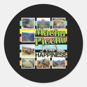 Machu Picchu Peru Glück Runder Aufkleber