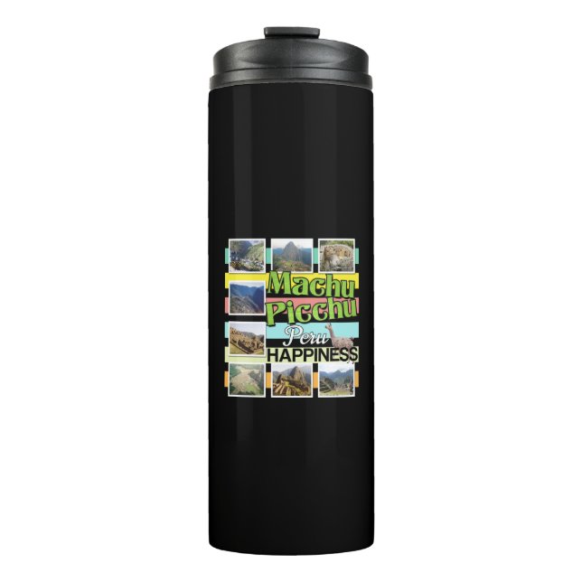 Machu Picchu Peru Glück Thermosbecher (Vorderseite)