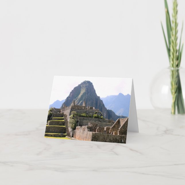 Machu Picchu Peru - Huayna Picchu Mountain Karte (Vorderseite)
