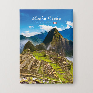 Machu Picchu, Peru - Inka-Stadt Ruinen Button
