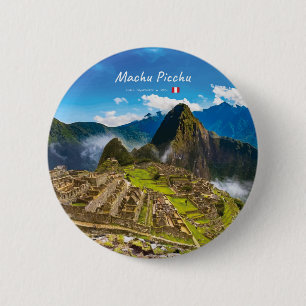Machu Picchu, Peru - Inka-Stadt Ruinen Button