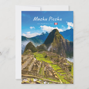 Machu Picchu, Peru - Inka-Stadt Ruinen Einladung