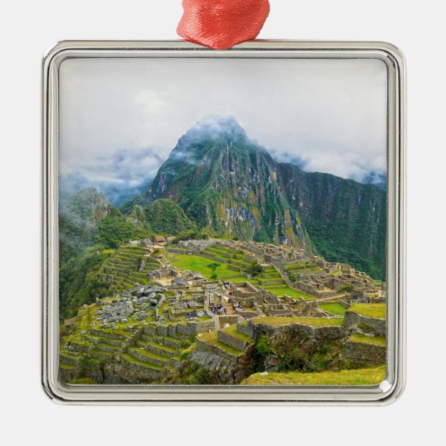 Machu Picchu, Peru Ornament Aus Metall (Vorne)