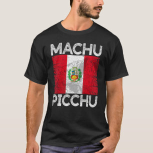 Machu Picchu Peru Peruanischer Flaggen Inca T-Shirt
