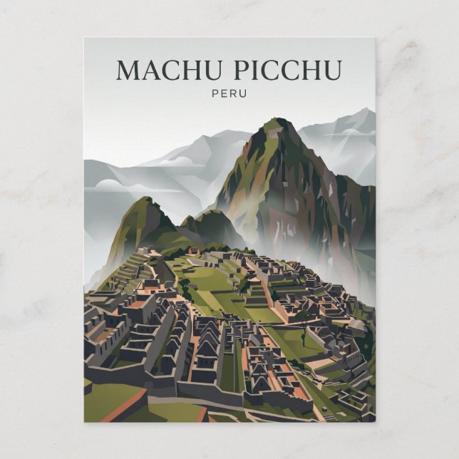 Machu Picchu Peru Postkarte (Vorderseite)
