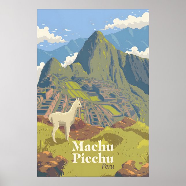 Machu Picchu Peru Reiseplakat Poster (Vorne)