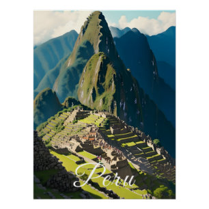 Machu Picchu Peru Reiseplakat Poster