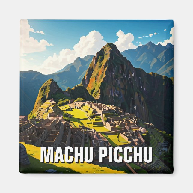 Machu Picchu Peru ReiseSouvenir Magnet (Vorne)