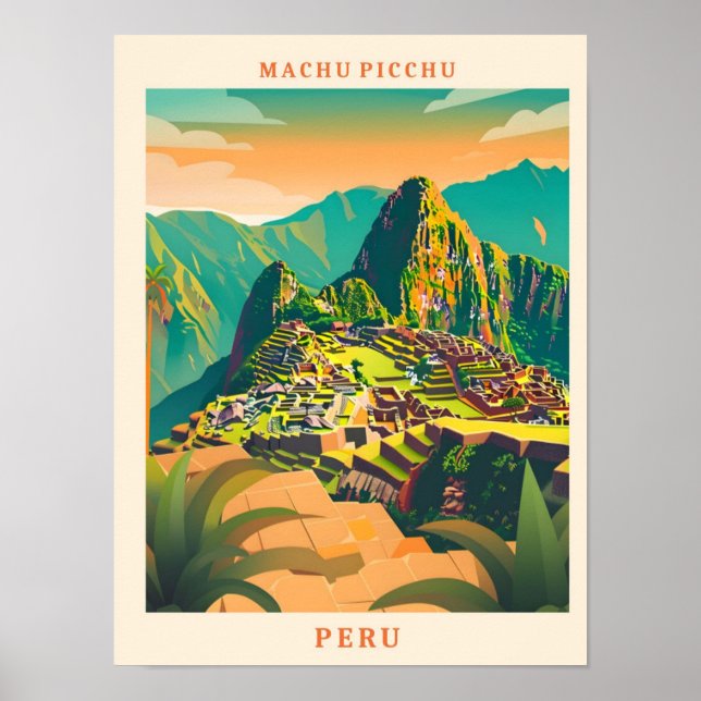 Machu Picchu Peru Ristorante La Lanchetta Poster (Vorne)